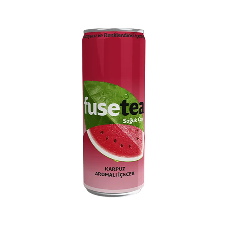 Fuse Tea karpuz aromalı soğuk çay 330 ml metal kutu