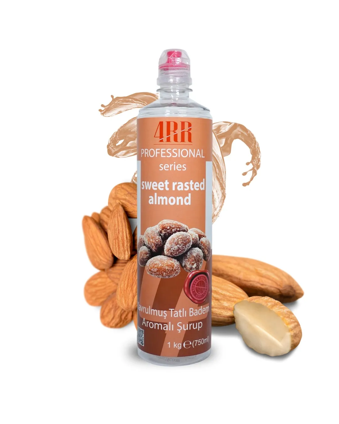 4RR Kavrulmuş Tatlı Badem Aromalı Şurup 750 ml.
