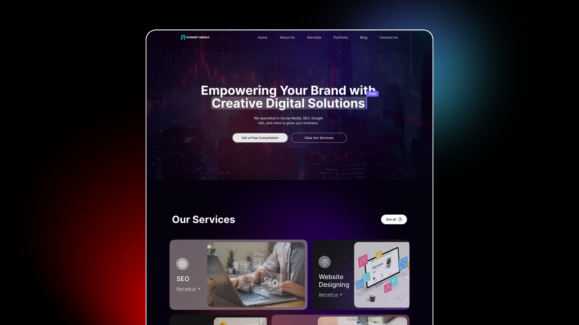 Imagen descriptiva del proyecto Robbp Media Agency
