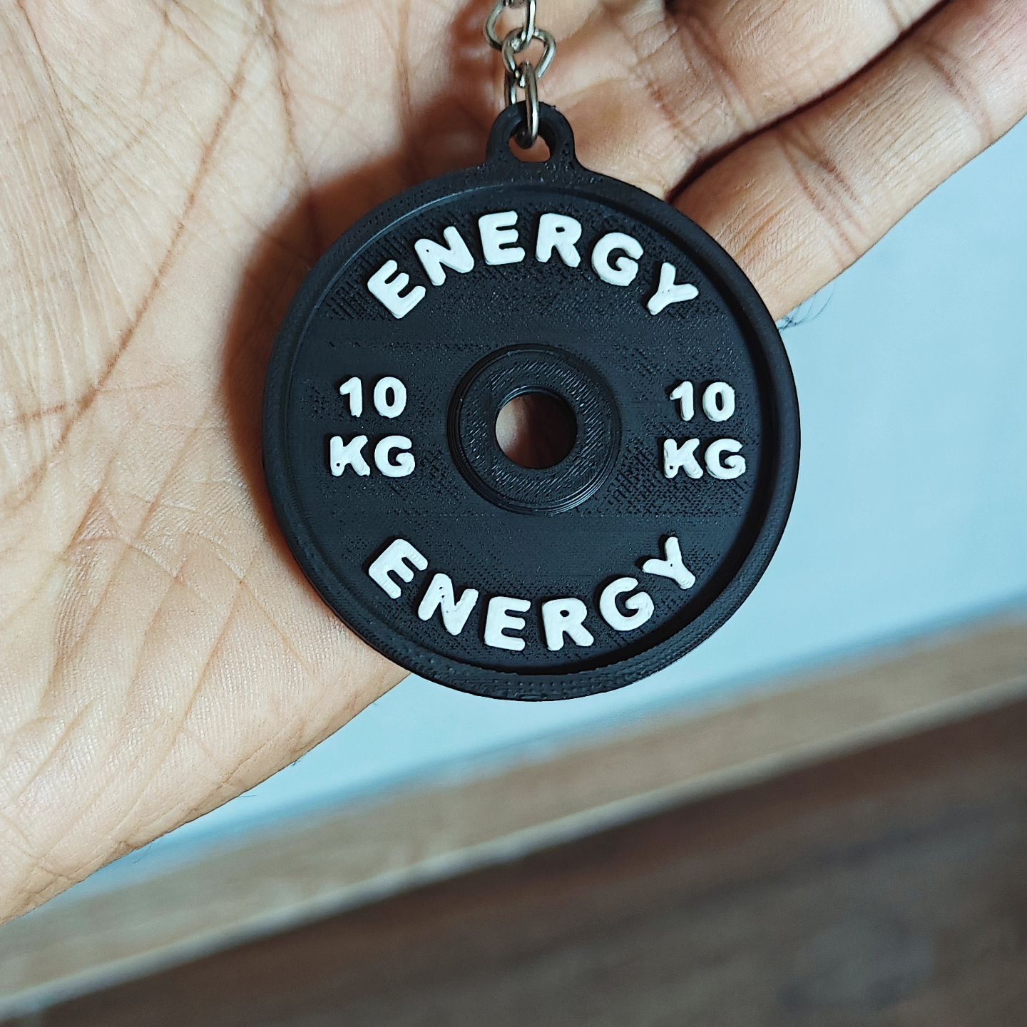 Customisable Gym Weight Plate Keychain