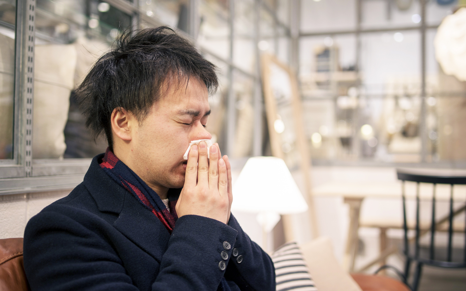 Step away from others before you blow your nose. 