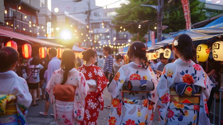  Summer street in Japan