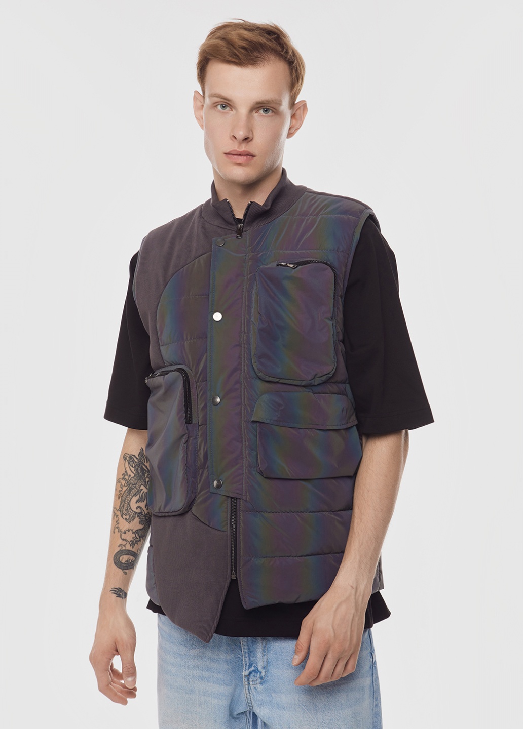 CORPORATE Waistcoat with Gasoline Effect - Product