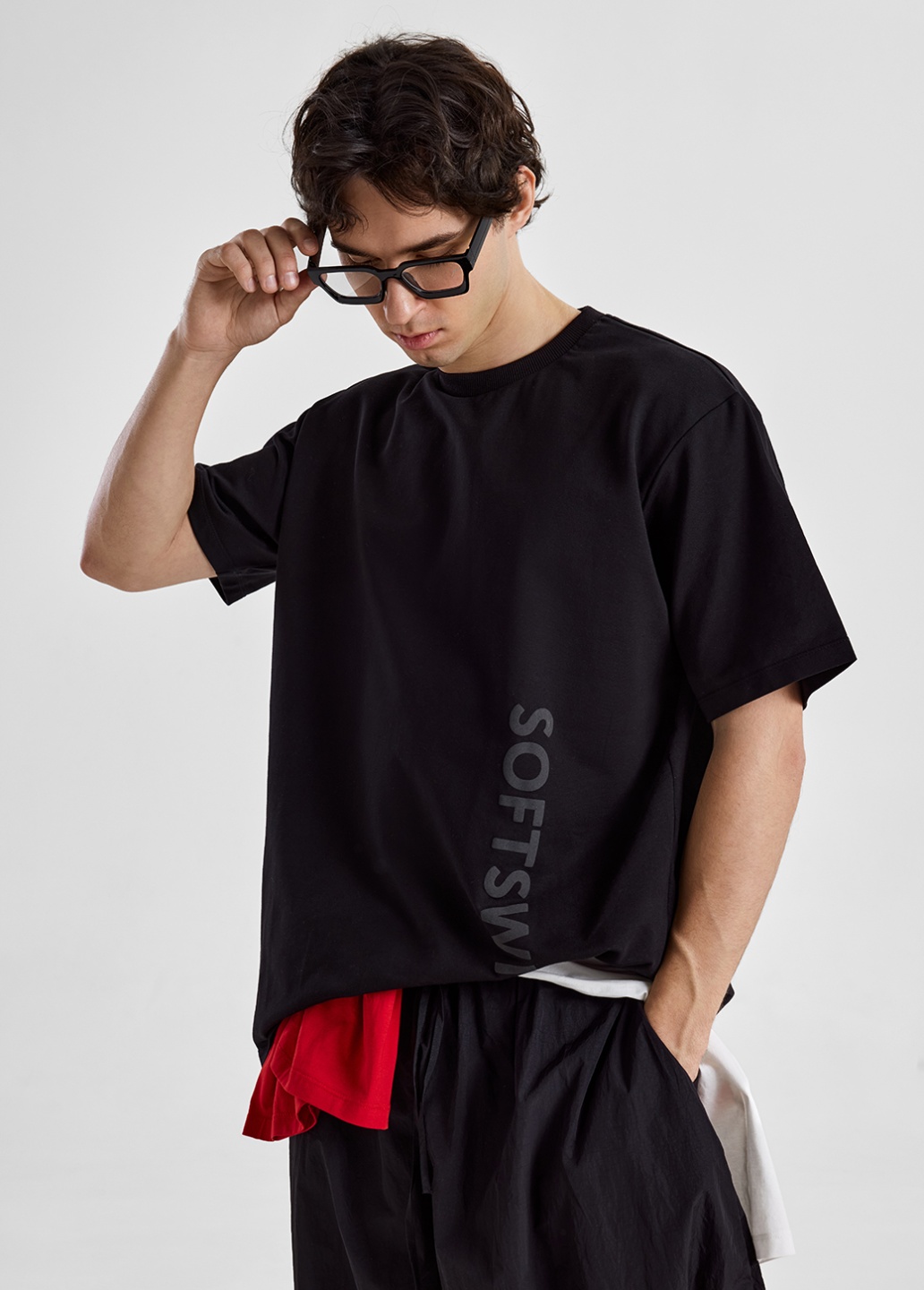 CORPORATE Black T-shirt Softswiss  - Product