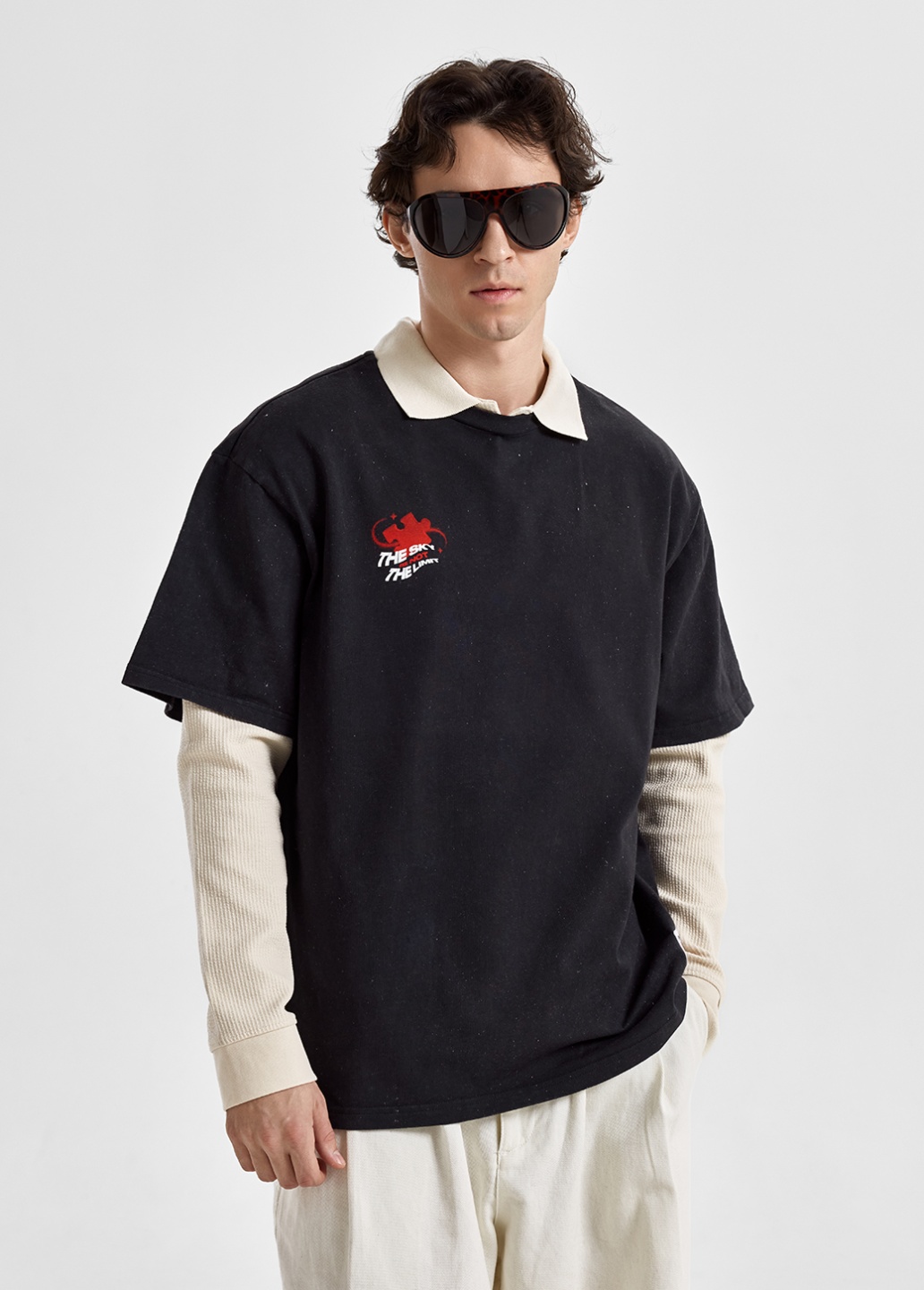 CORPORATE Black T-shirt N1 with branding - Product