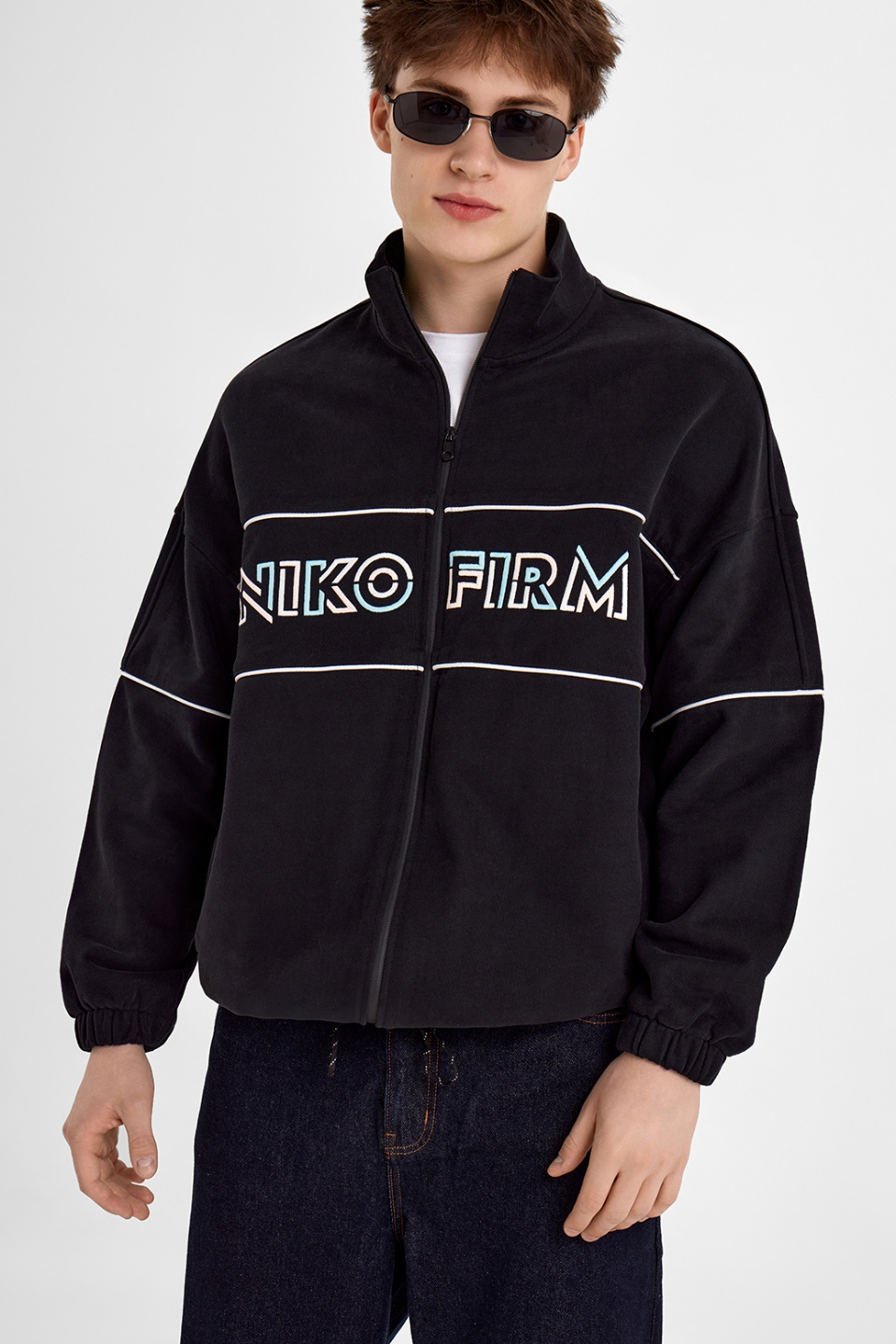 CORPORATE Zip-up Hoodie with Luminous Logo - Product
