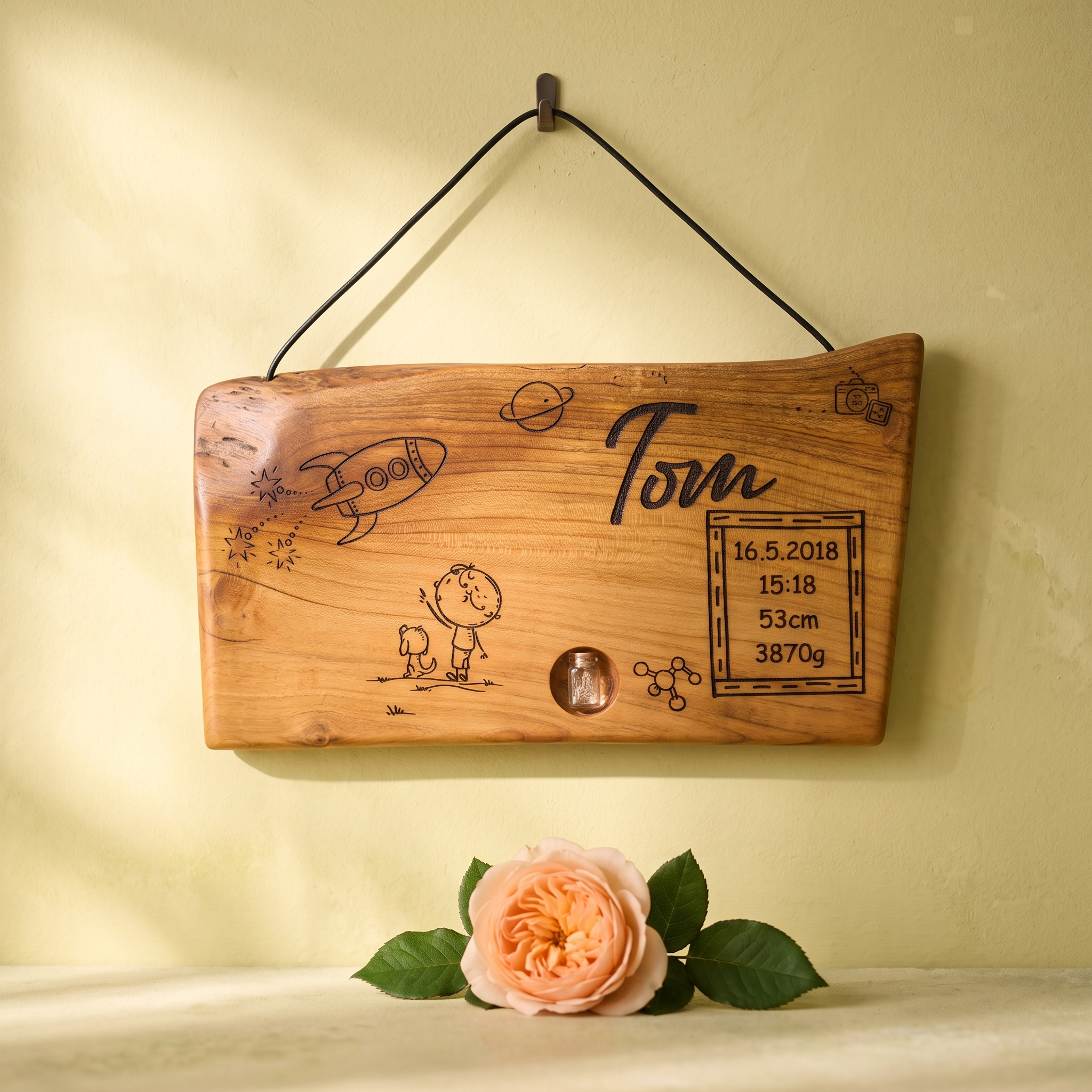 Nima-Design Exklusives Holz-Namensschild