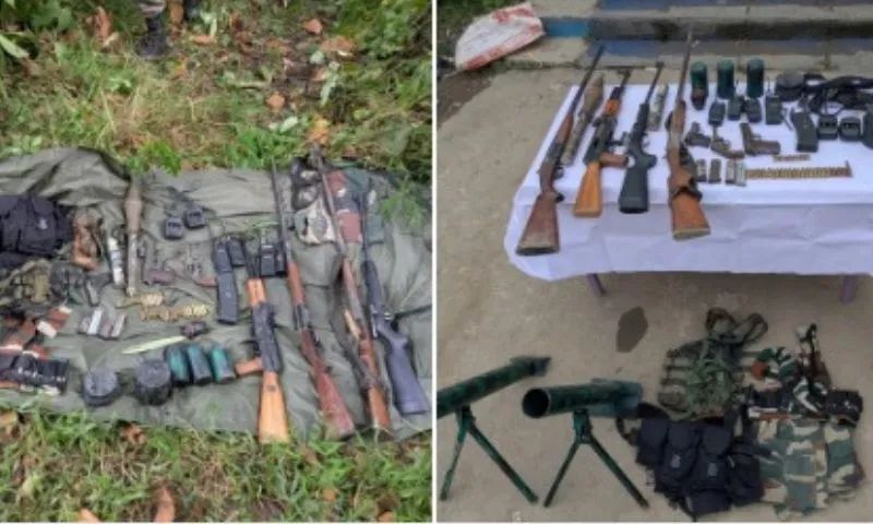 Manipur: Joint forces bust insurgent camp, recover arms and explosives in Churachandpur