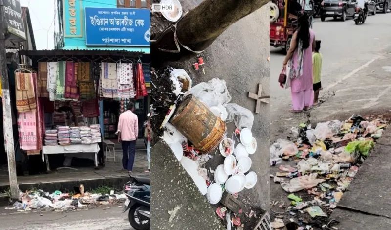 Assam: Roadside garbage piles up in Pathsala, residents seek action