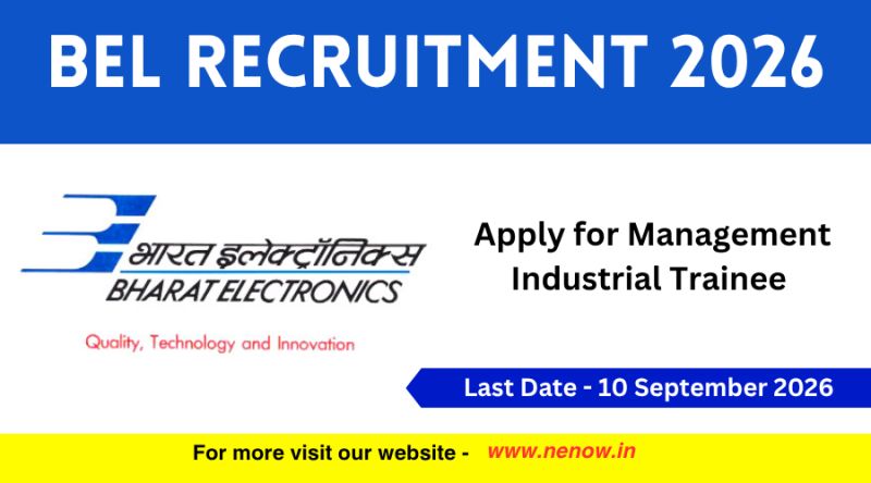 BEL Recruitment 2026 : Apply for Management Industrial Trainee
