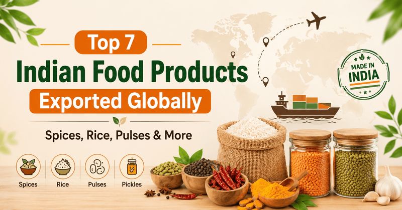 Top 7 Indian Food Products Exported Globally | Spices, Rice, Pulses &