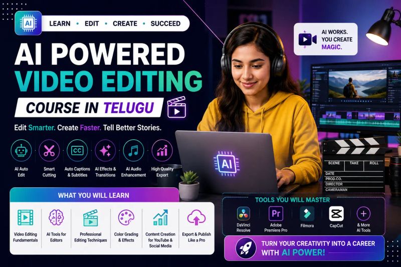 AI Powered Video Editing Course in Telugu