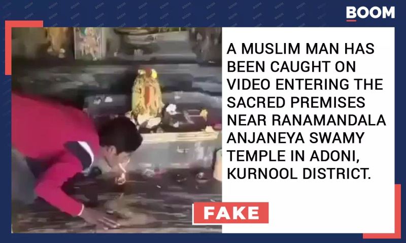 Video Of Man Smoking In Kurnool Temple Shared With False Communal Claim