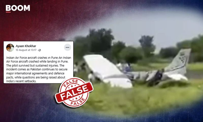 Video Of Pune Trainer Aircraft Crash Falsely Linked To Indian Air Force
