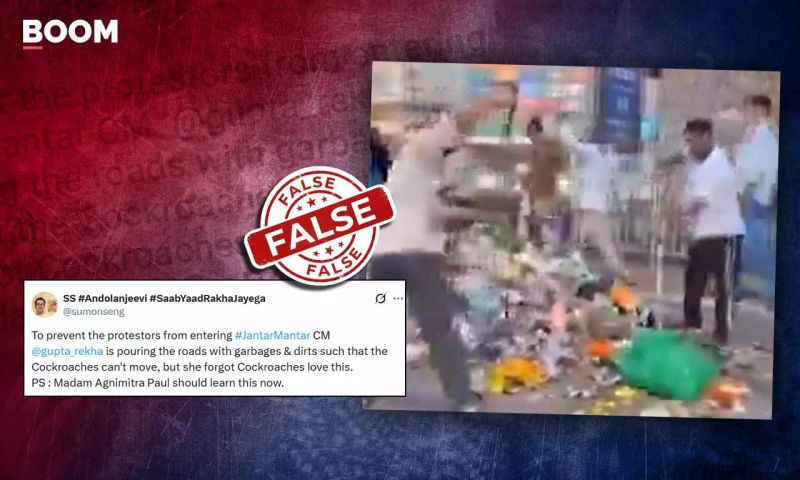 Video Of Panipat Garbage Truck Dumping On Road Falsely Linked To Delhi Protest