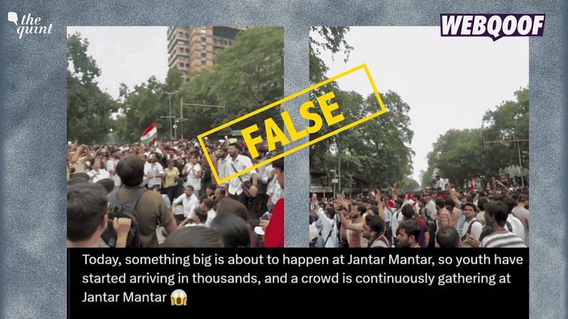 Old Video Falsely Shared To Show Recent Clip of CJP Protest at Jantar Mantar