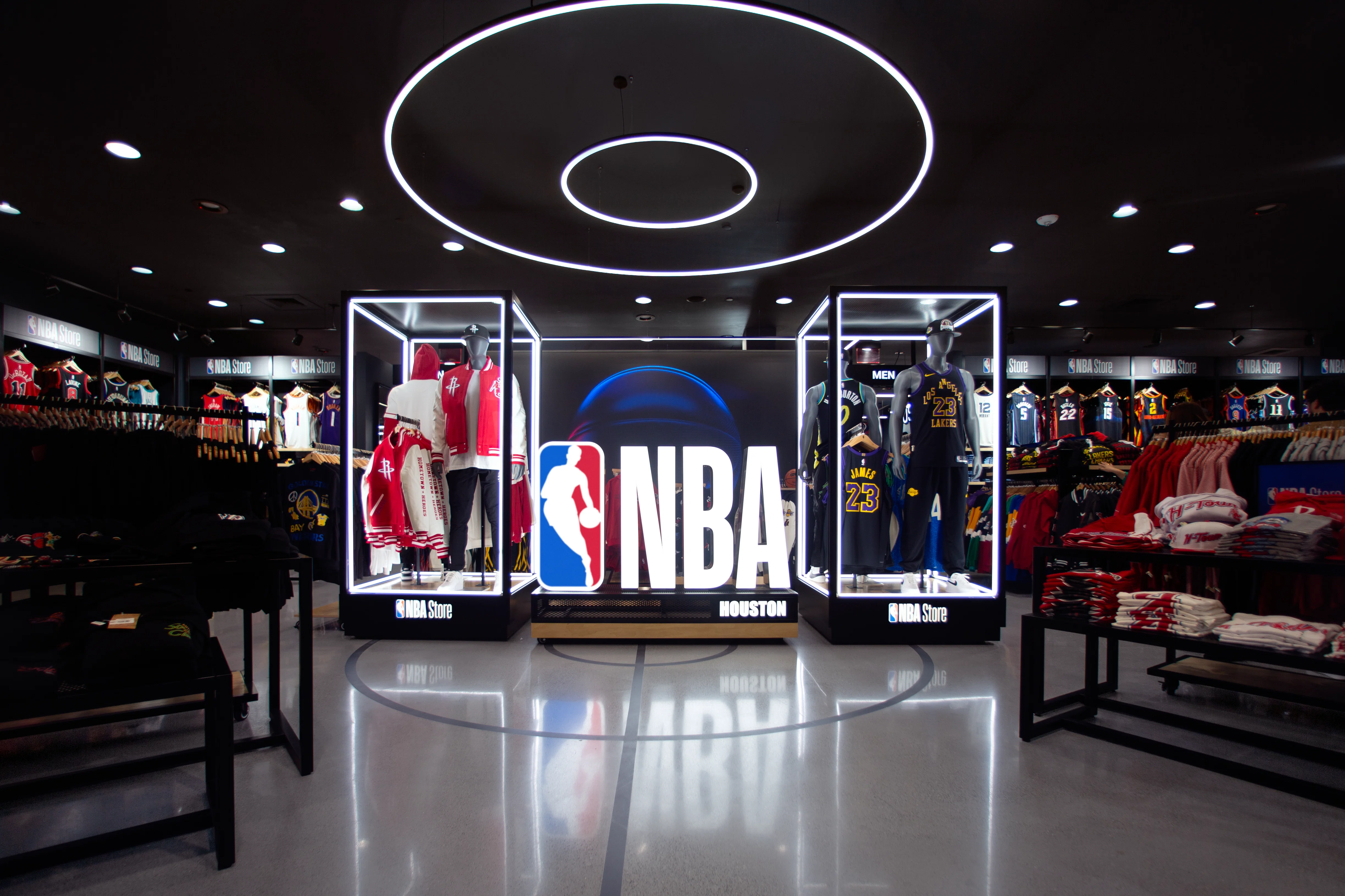 Interior shot of the NBA Flagship Experience by Next/Now