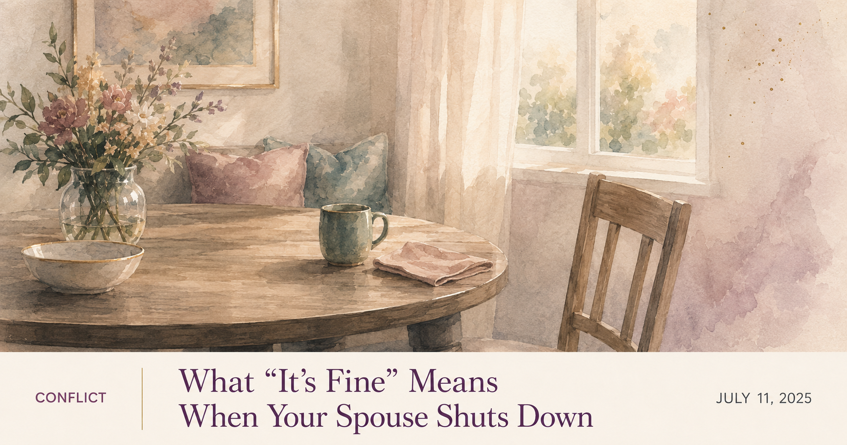 What “It’s Fine” Means When Your Spouse Shuts Down