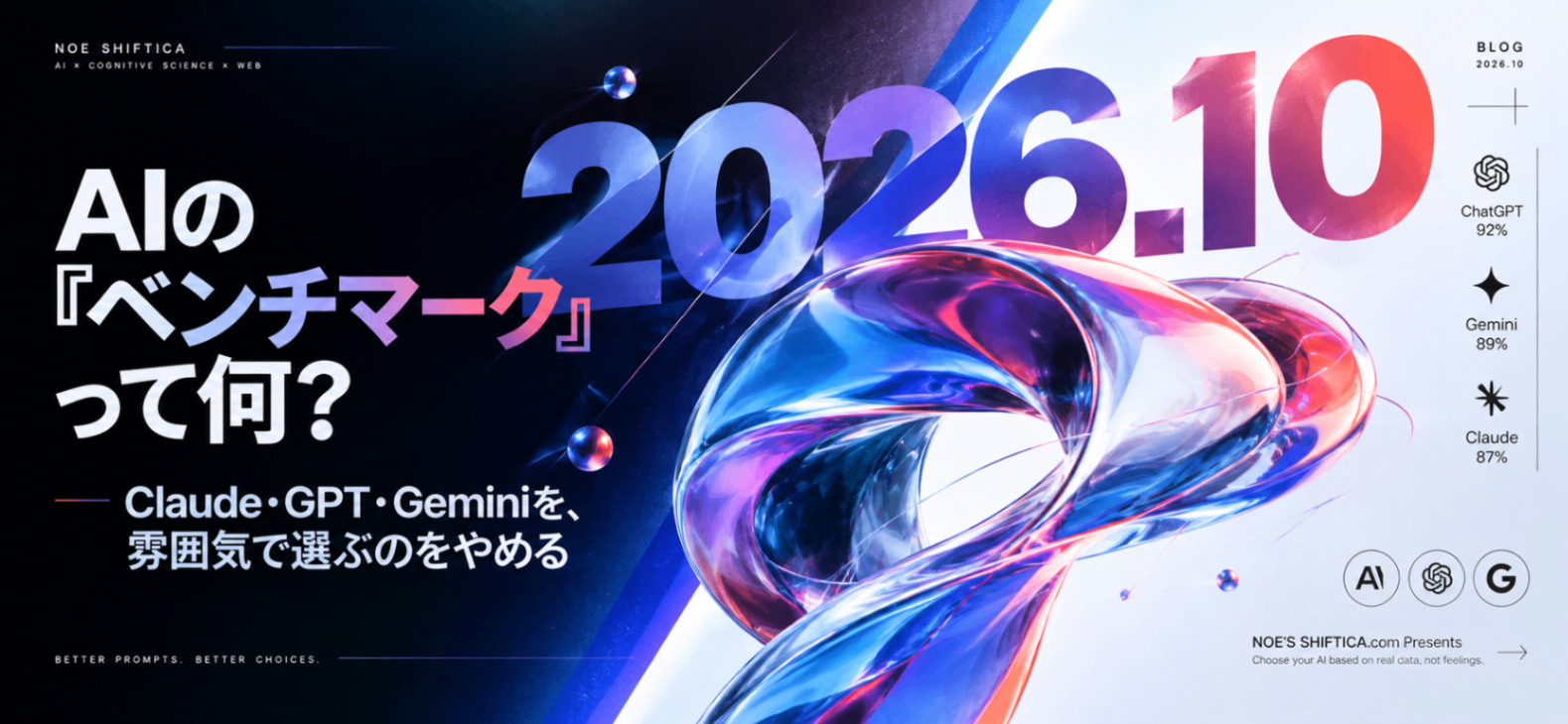 【2026.10最新】主要AIモデル比較 ── 6月から何が変わった?あなたにBestなモデルはこれ!