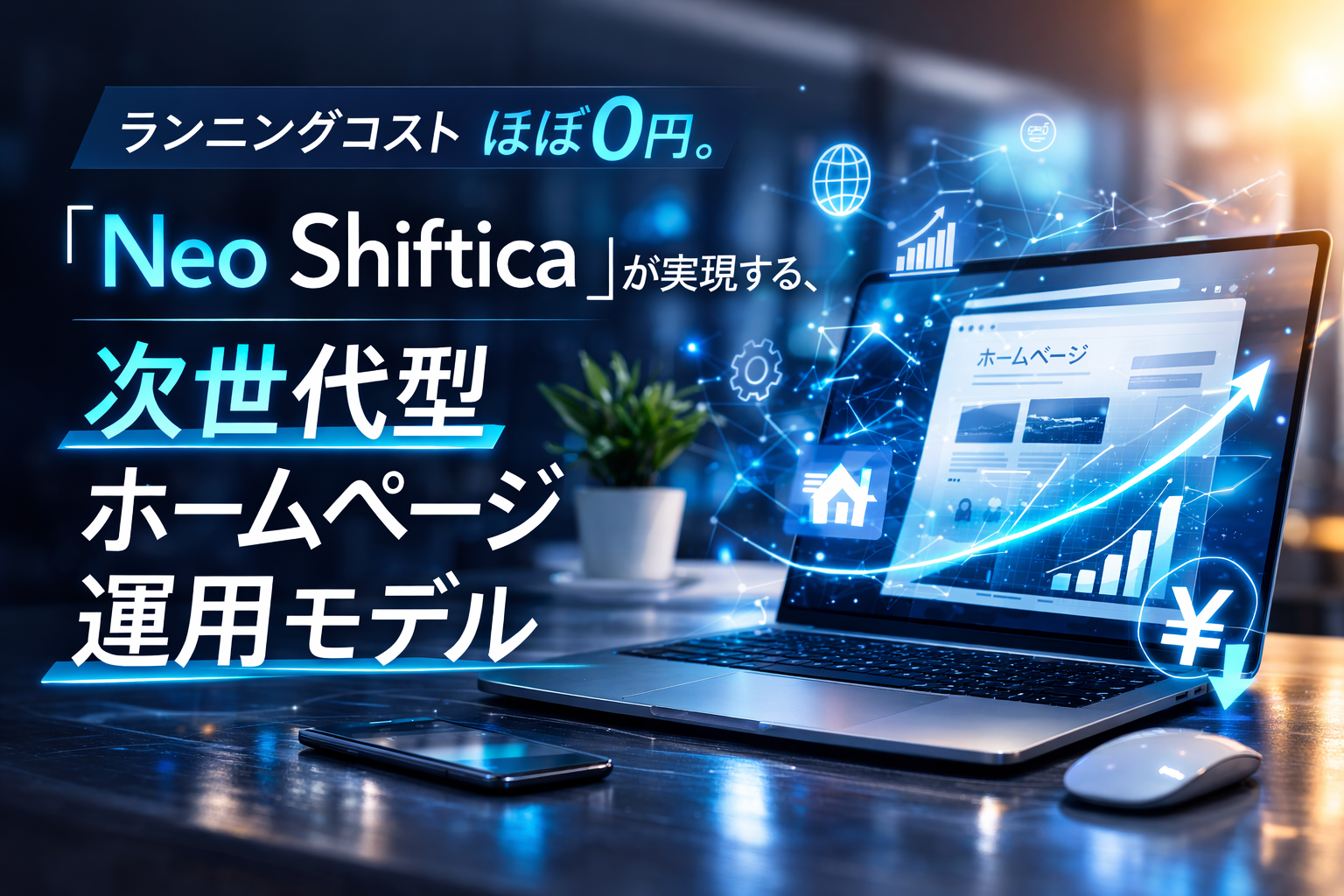 ランニングコストほぼ0円。次世代型ホームページ運用モデル
