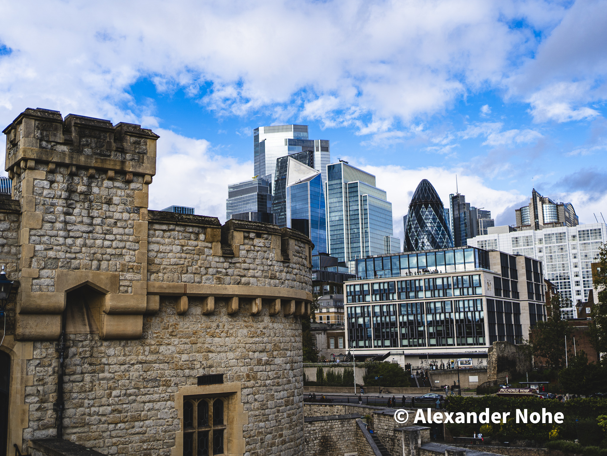 Juxtaposition of old and new