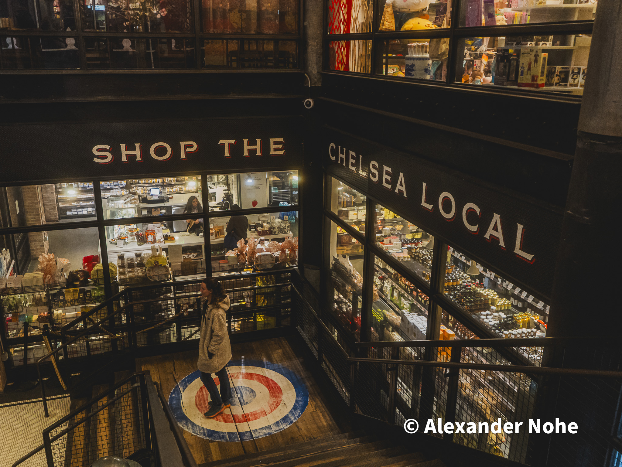 Industrial interior of the Chelsea Local market section