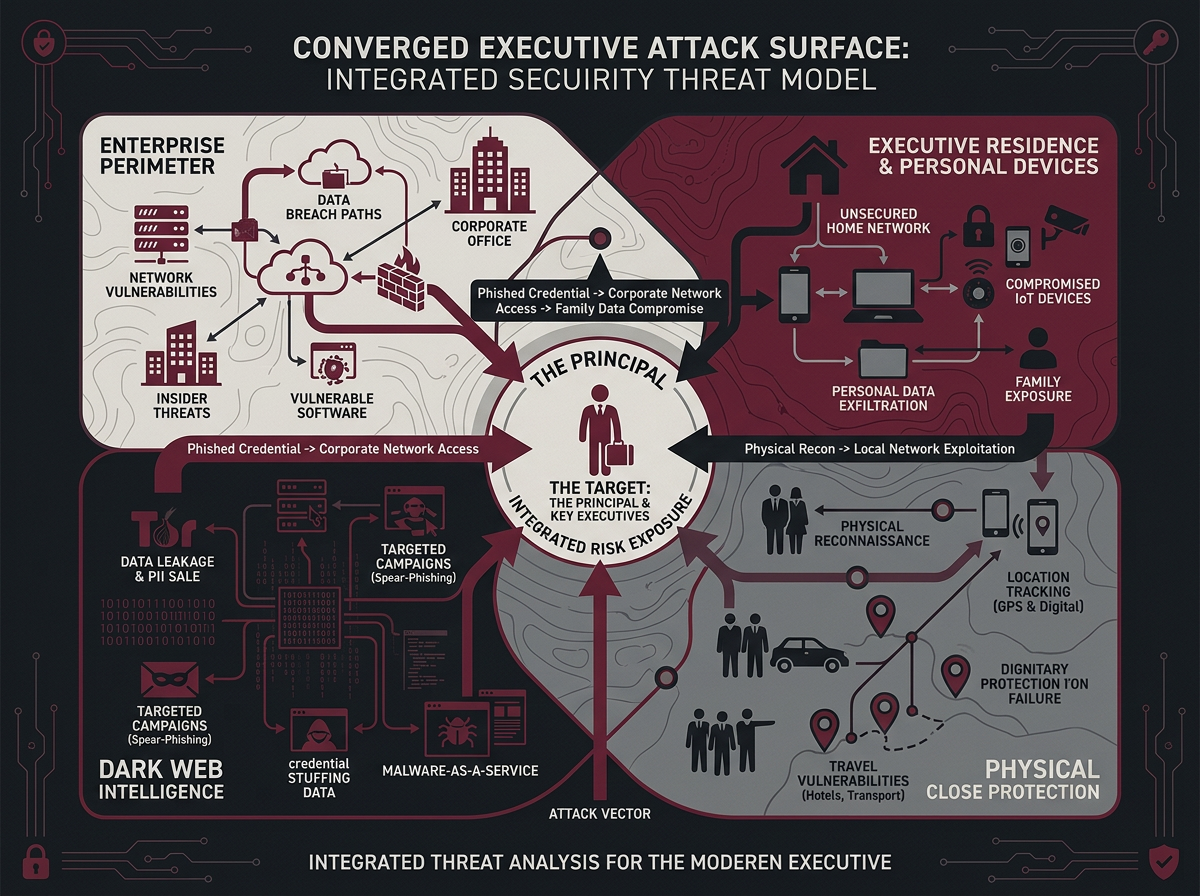 Converged Executive Attack Surface Diagram