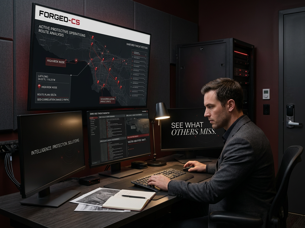 Tactical Intelligence Operations Center Monitoring Threat Streams