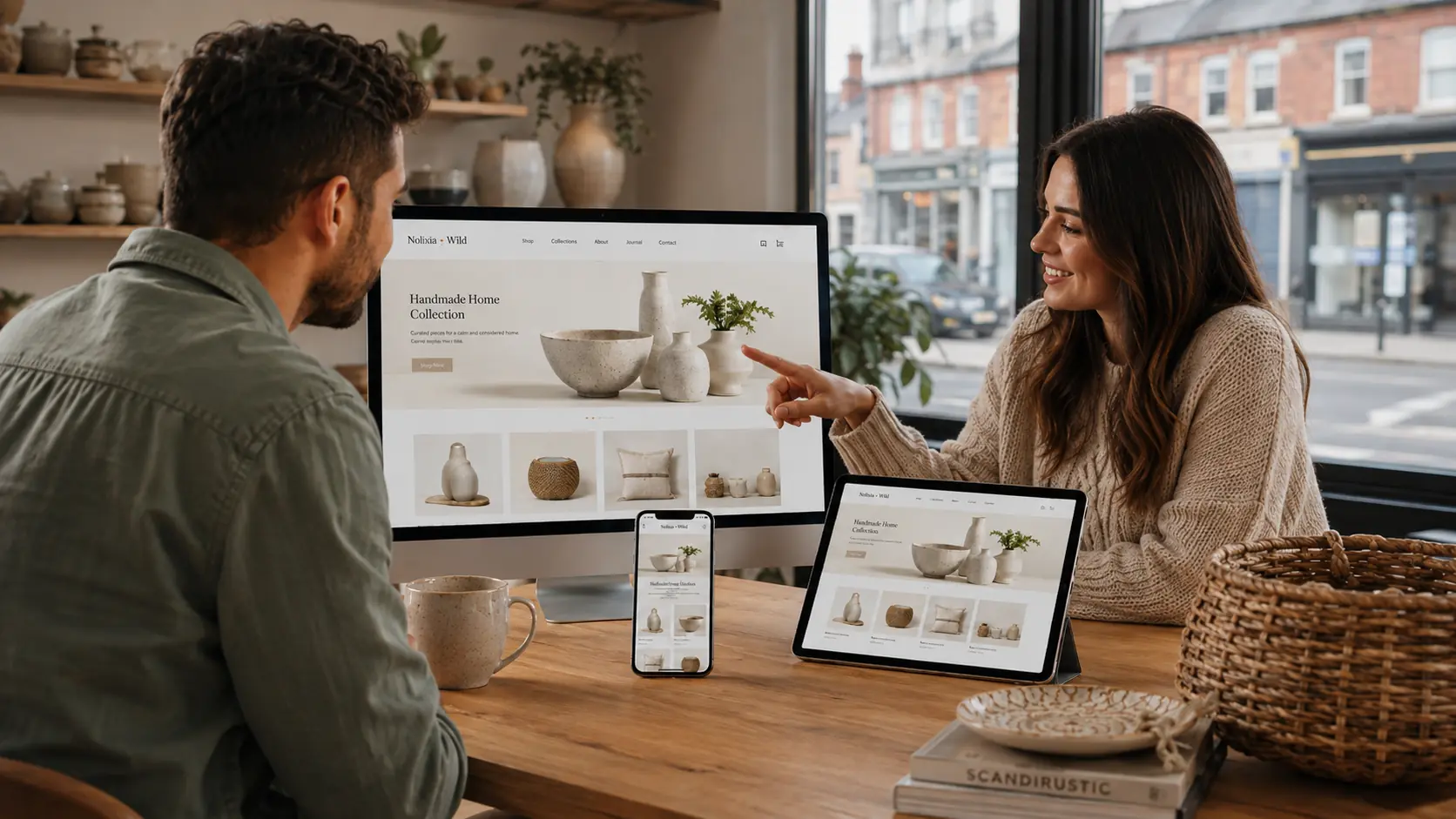 Sparkhill retailer planning a responsive e-commerce website with a web designer