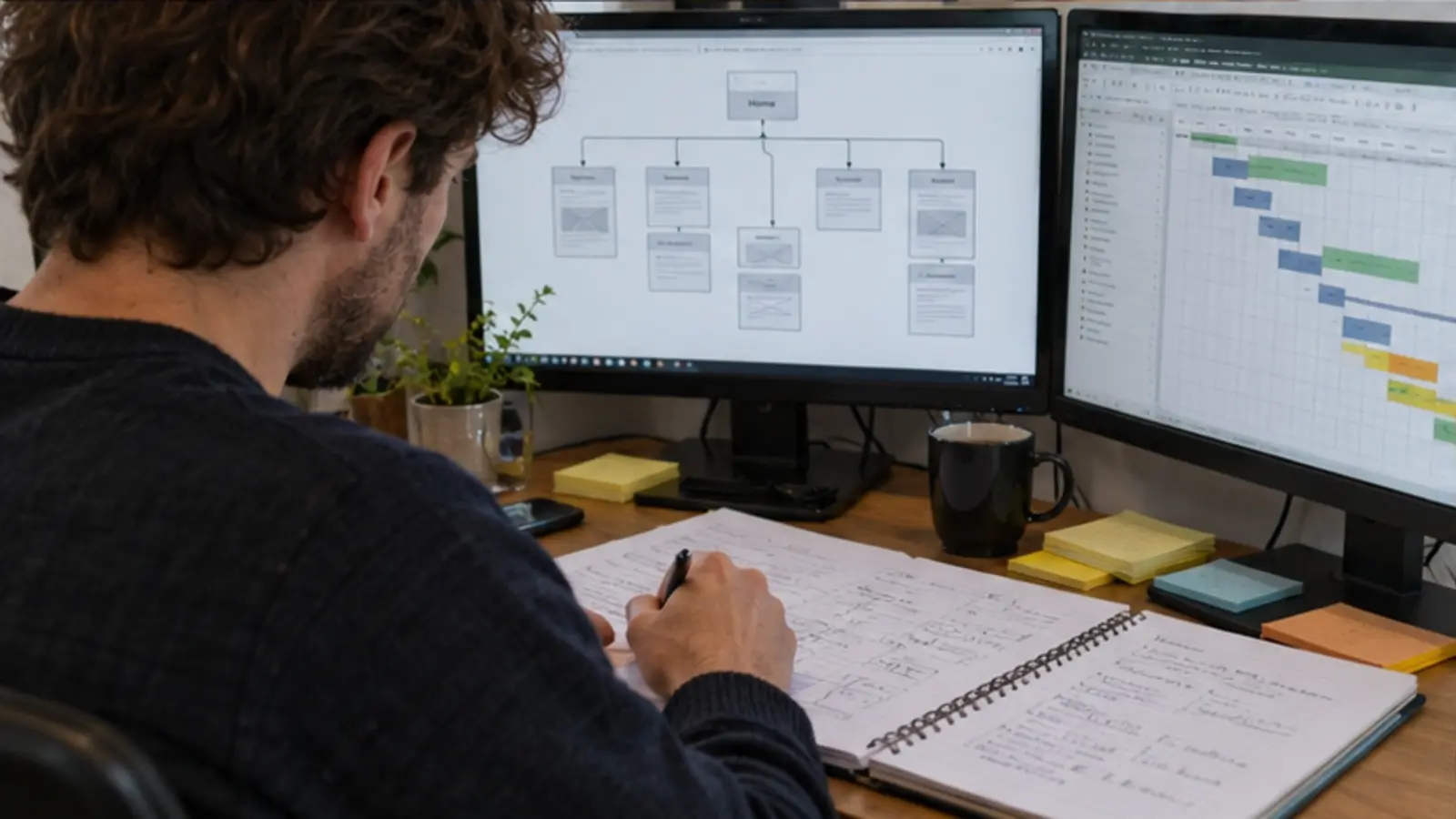 Website developer planning a Birmingham business website timeline