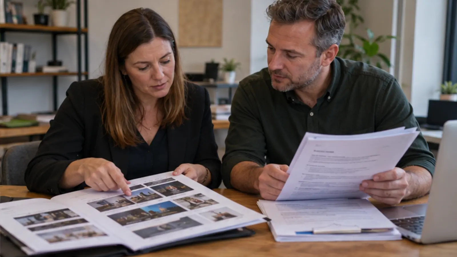 Birmingham business team comparing website companies and project plans