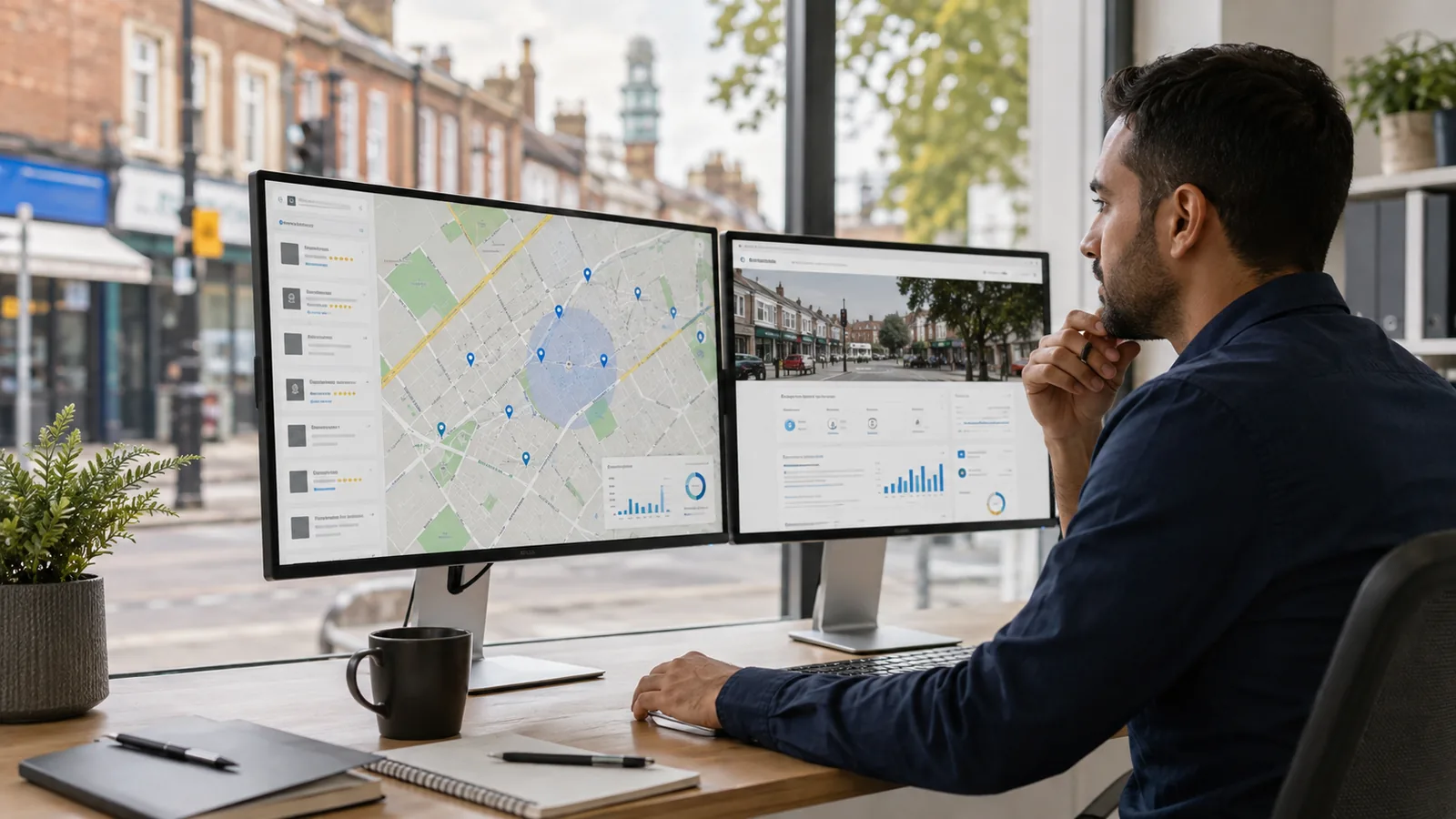 SEO specialist reviewing local search visibility for businesses in Sparkhill and Birmingham B11