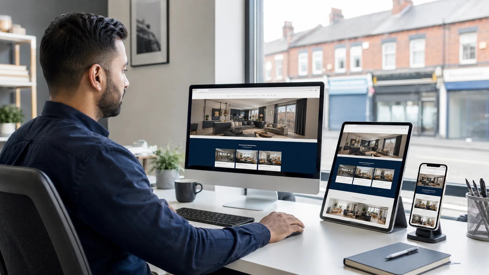 Web designer creating a responsive local business website for Sparkhill and Birmingham B11