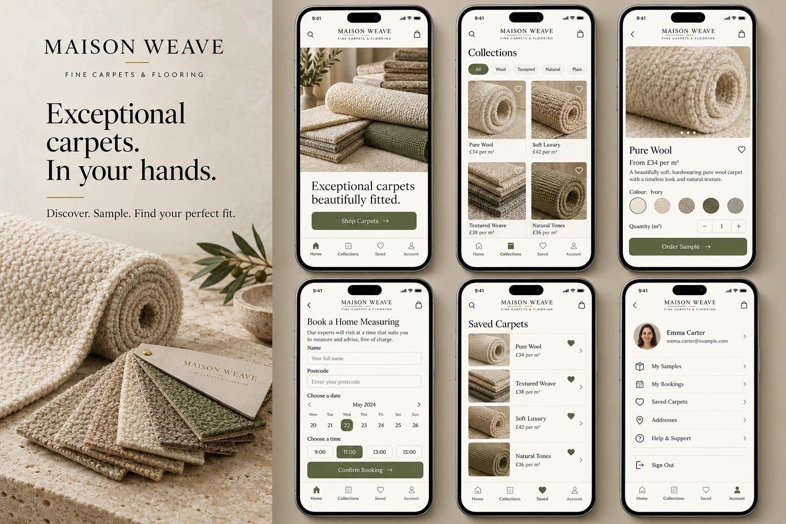 Maison Weave – Luxury Carpet & Flooring Website Design website design screen 6