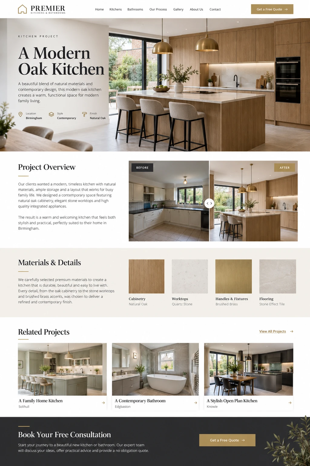 Premier Kitchens & Bathrooms Website Design website design screen 5