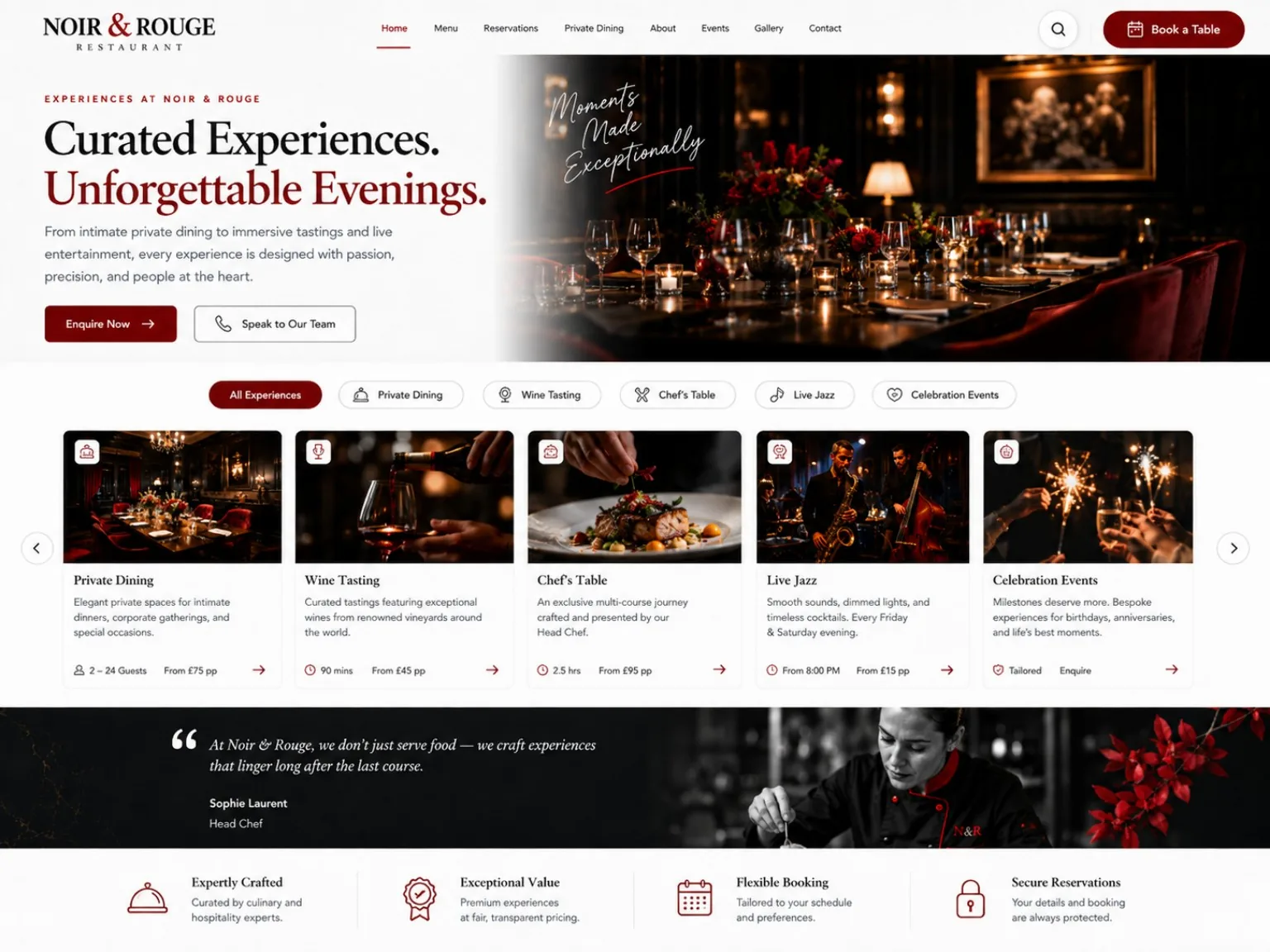 Restaurant website design Birmingham with online table booking and digital menu