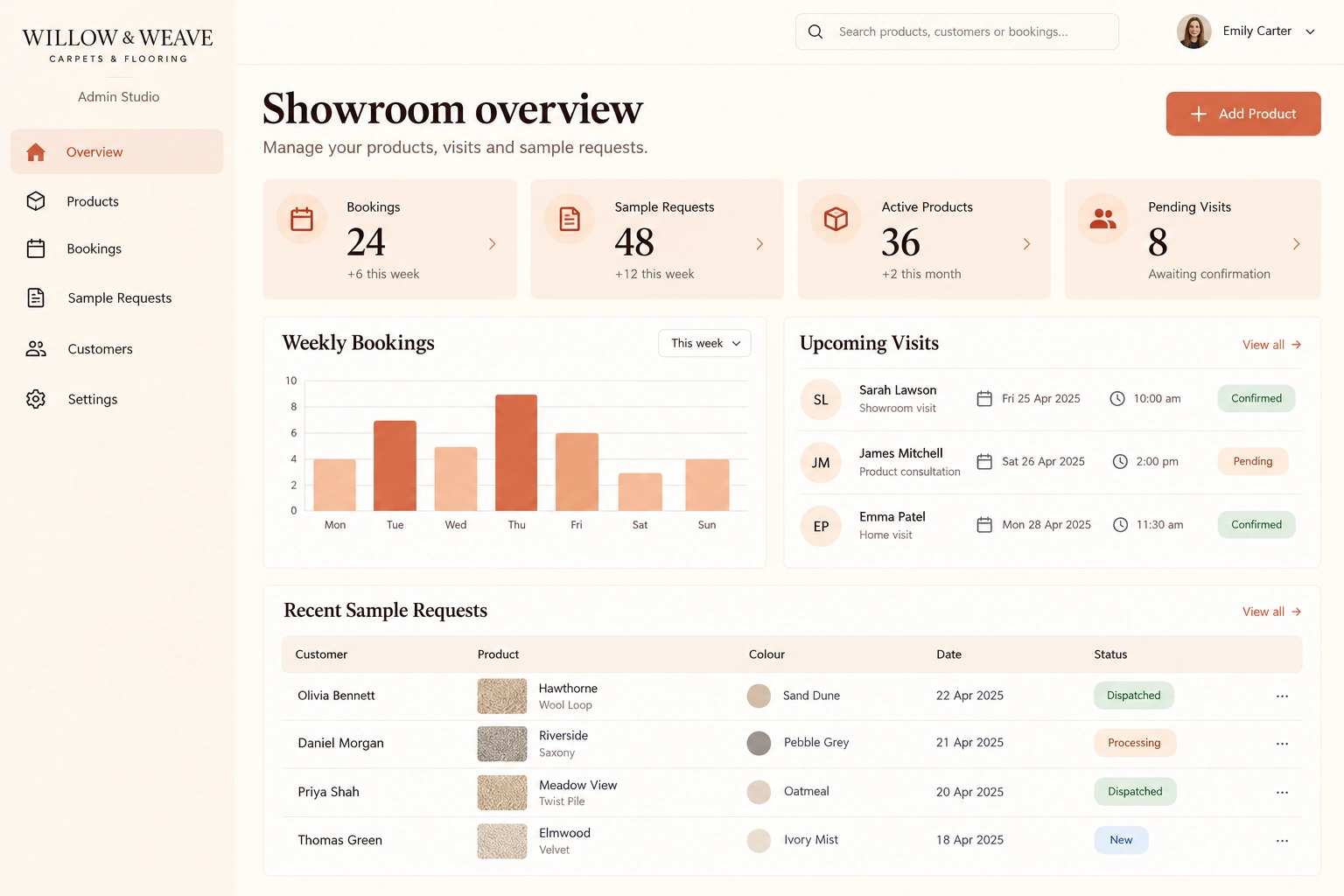 Willow & Weave – Carpet & Flooring Website Design website design screen 5