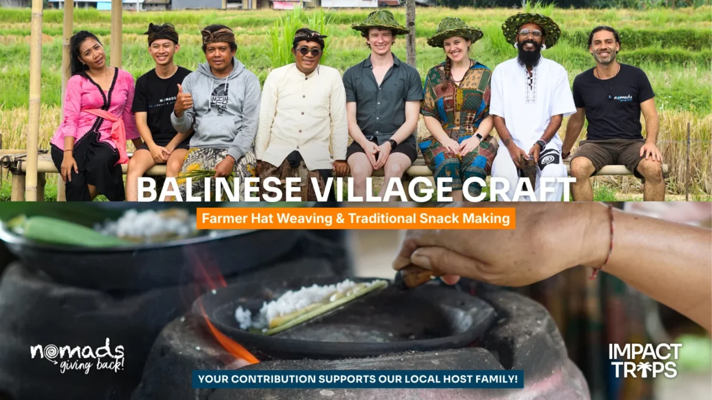 Balinese Village Craft Experience: Farmer Hat Weaving & Traditional Snack Making in Bali, Bali