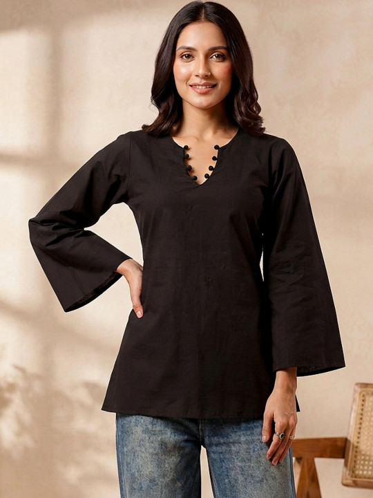 black kurti with jeans