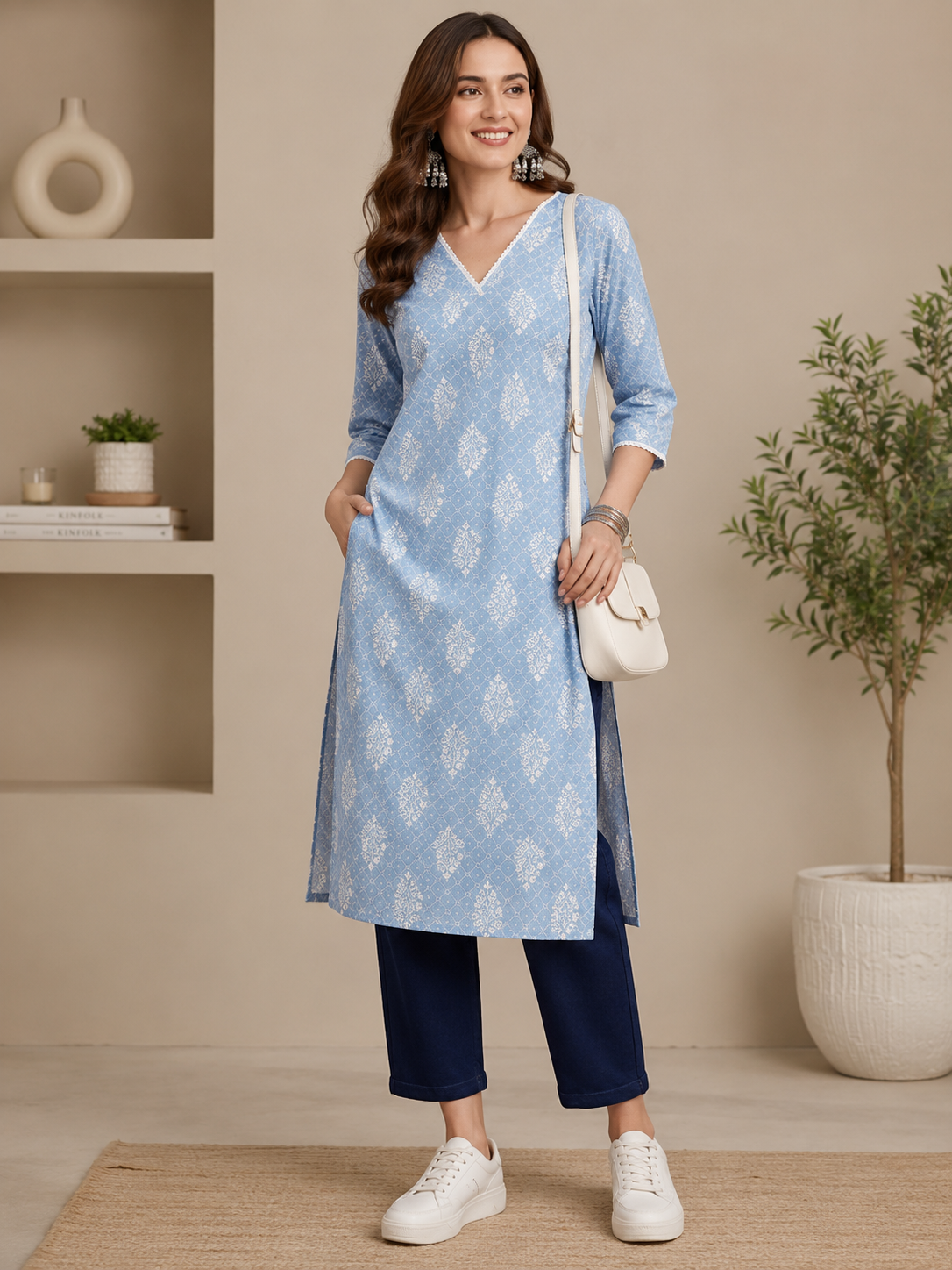 long straight kurti
