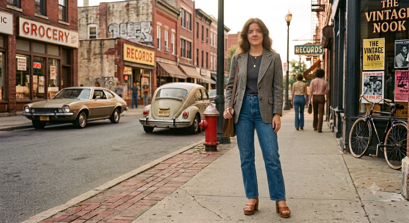 Blazer With Straight Leg Jeans