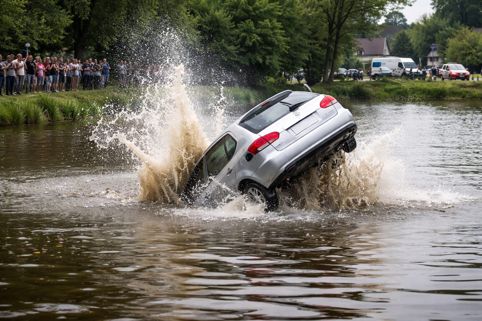 कानपुर देहात : फिर तालाब में गिरी कार, परिवार के चार की मौत