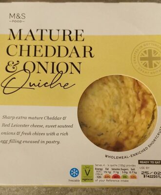 Mature Cheddar & Onion Quiche by Marks & Spencer