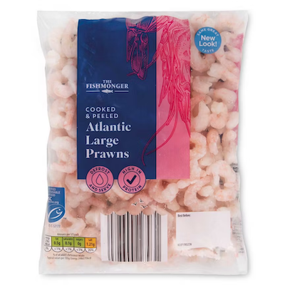 Cooked & Peeled Atlantic Large Prawns by Aldi