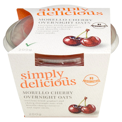 Morello Cherry Overnight Oats by Simply Delicious