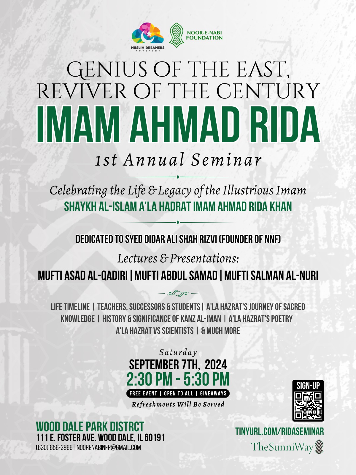 Genius of the East Reviver of the Century Imam Ahmad Rida poster