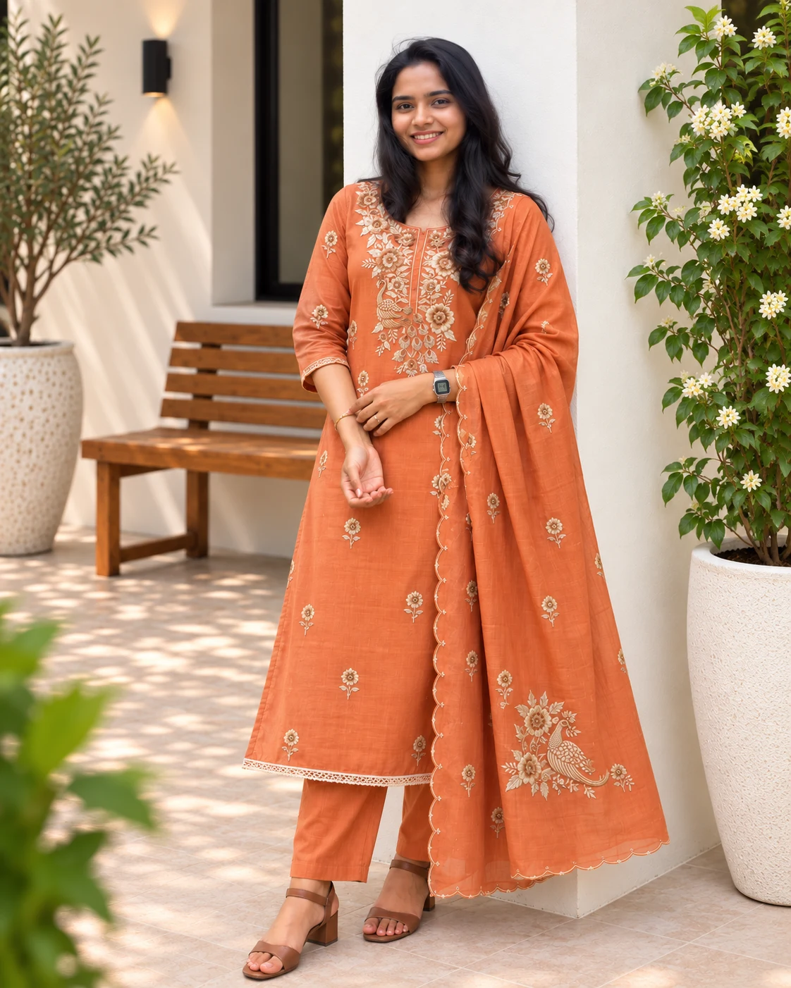 Floral Embroidered Kurta Set