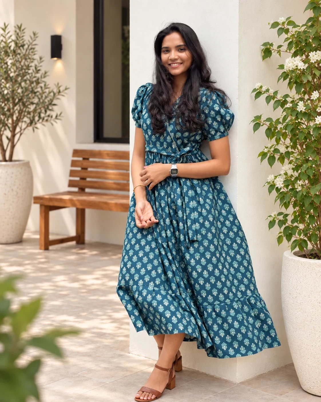 Floral Printed Midi Dress