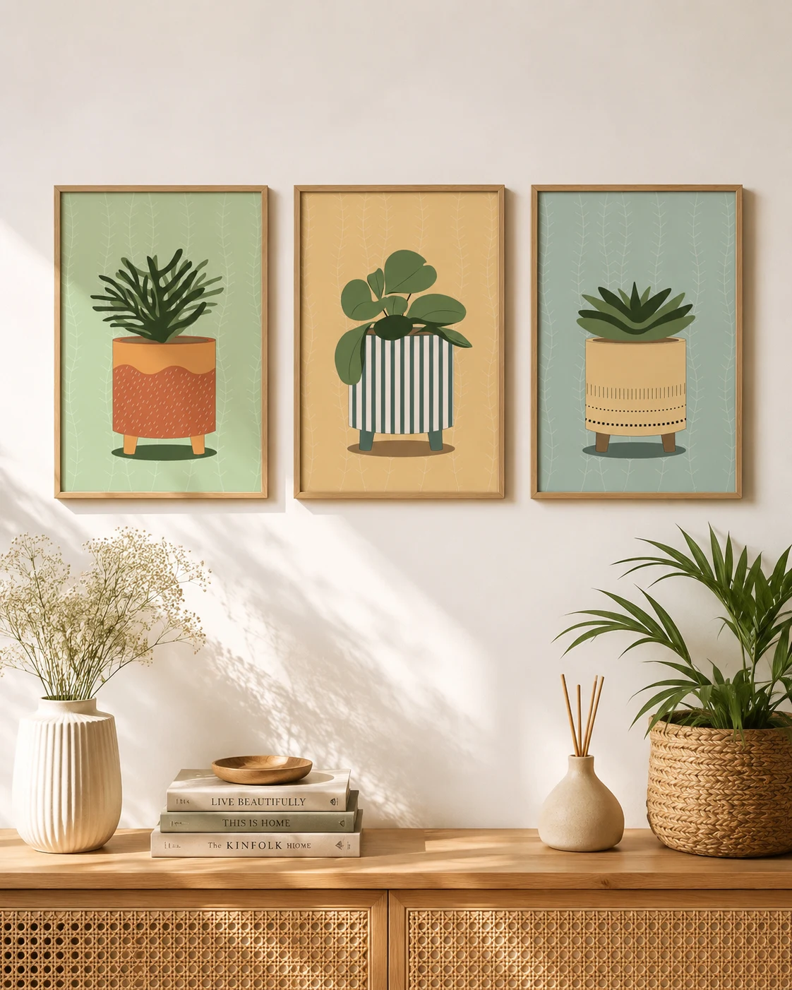 Minimalist Green Succulent
