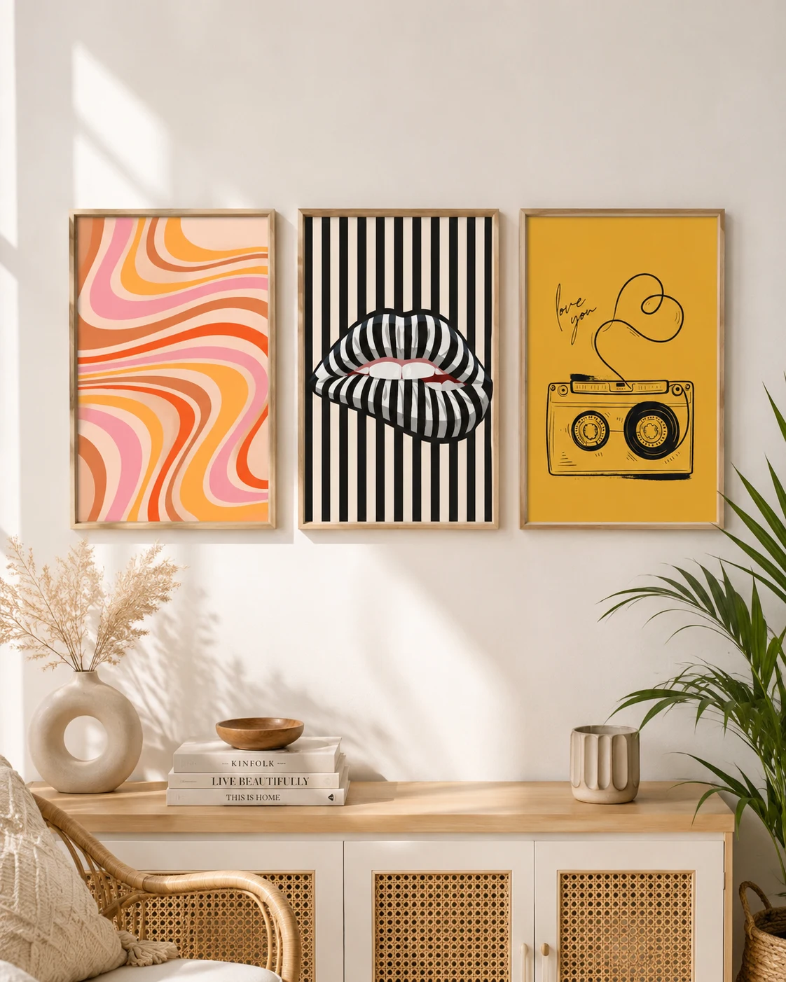 Retro Vibes Wall Art Set 3
